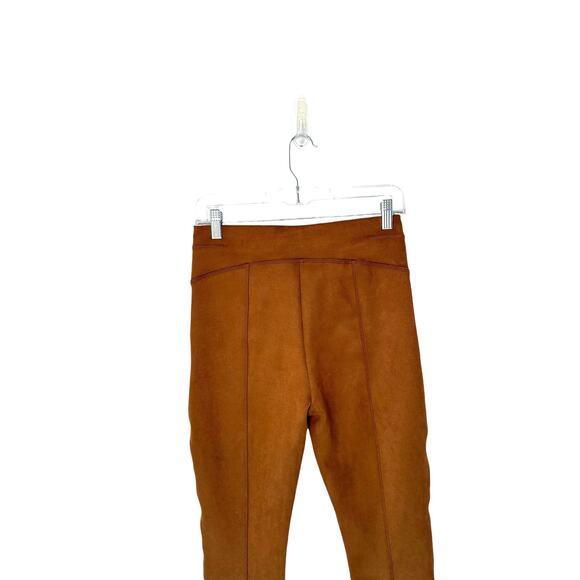 Spanx Brown Casual Pull On Stretch Slimming Faux Suede Leggings Size Medium - Picture 10 of 15